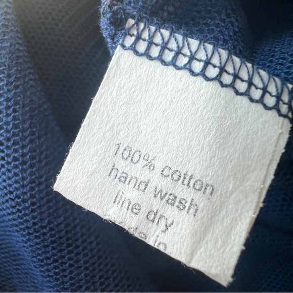 PORTO San Francisco Long Sleeve Mesh Layered Hem Lagenlook Blue Size Medium - Picture 9 of 11